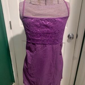 Shape FX Purple Lace Bust Slip Dress